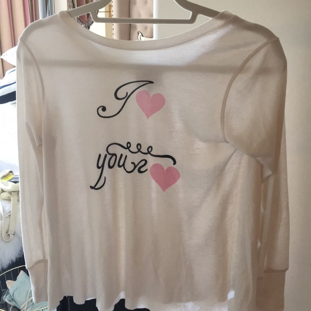 Wild fox long sleeved white shirt